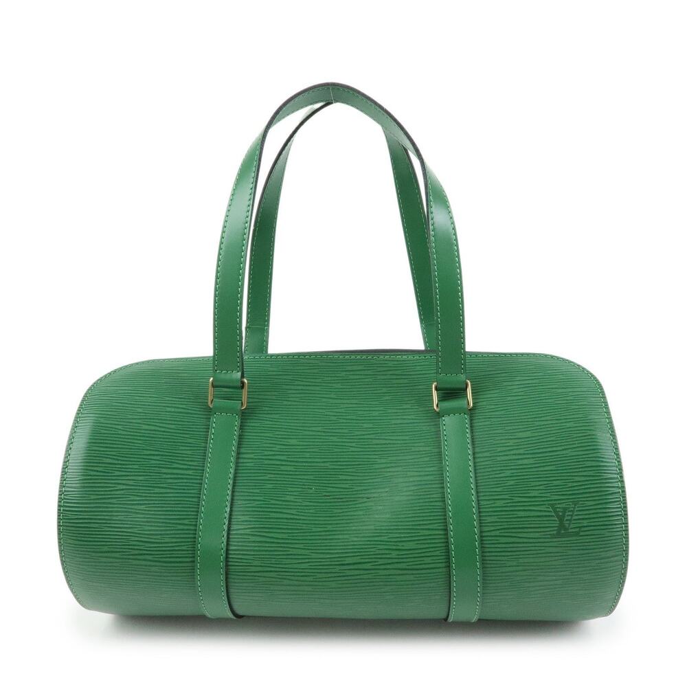 Louis Vuitton Epi Soufflot Leather Handbag Green
